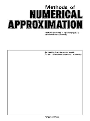 cover image of Methods of Numerical Approximation